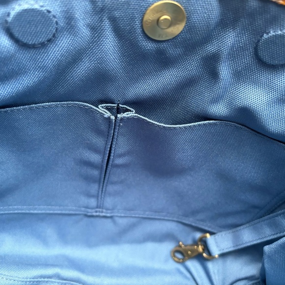 Eric Javits Squishee Straw Tote Bag. Horizontal design stripes. NWOT - Picture 5 of 7